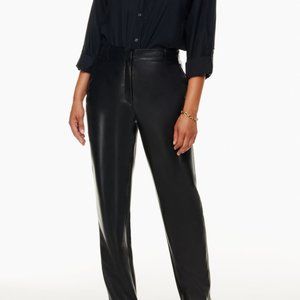 Aritzia Babaton Command Pant Vegan Leather - Black, Size 4 (Regular)